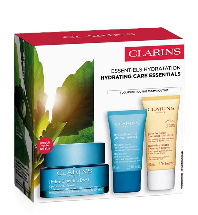 Clarins Set (Hydra-Essentiel HA² Crema zi 50ml +Masca 15ml + Demachiant 30ml)