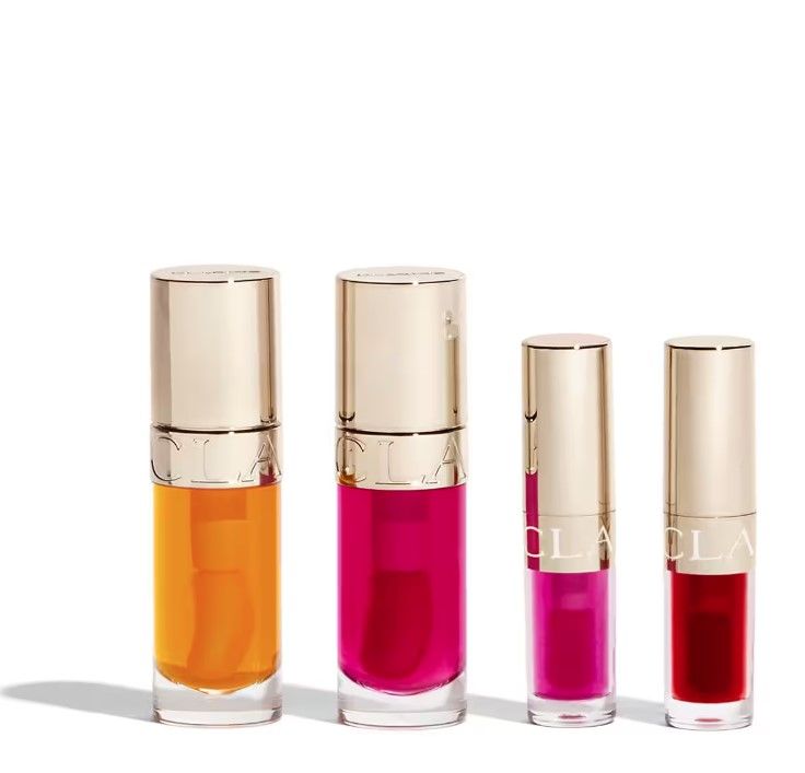 Clarins Set Iconic Lips (Ulei de buze 01 Honey 7ml + 04 Pitaya 7ml + 02 Raspberry 1.4ml + 08 Strawberry 1.4ml)