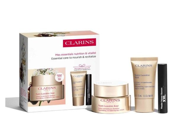 Clarins Set (Nutri-Lumiere Crema Zi 50ml + Crema Noapte 15ml + Mascara Wonder Volume XXL 3ml)