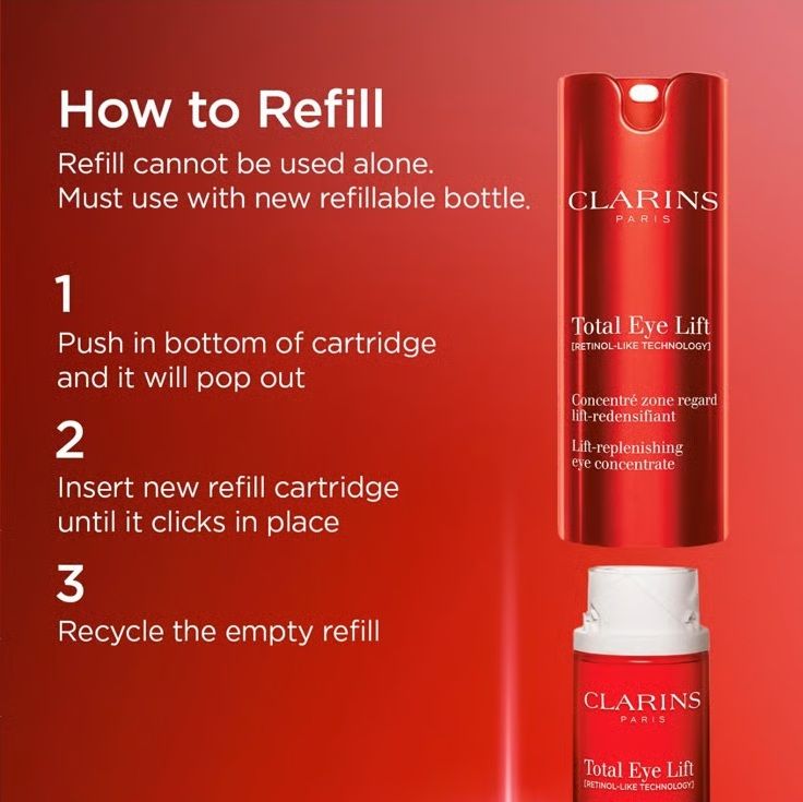 Clarins Total Eye Lift Refill cum se reincarca