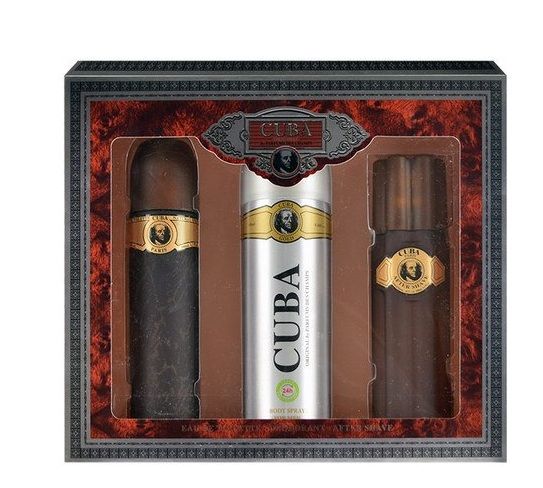 Cuba Gold Set (Apa de toaleta 100ml + Aftershave Balsam 100 + Deodorant spray 200ml)