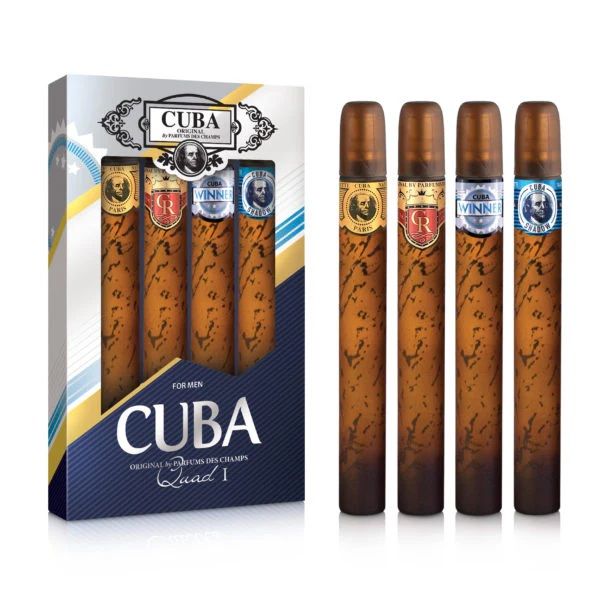 Cuba Quad I For Men Set (Apa de toaleta Gold 35ml + Royal 35ml + Shadow 35ml + Winner 35ml)
