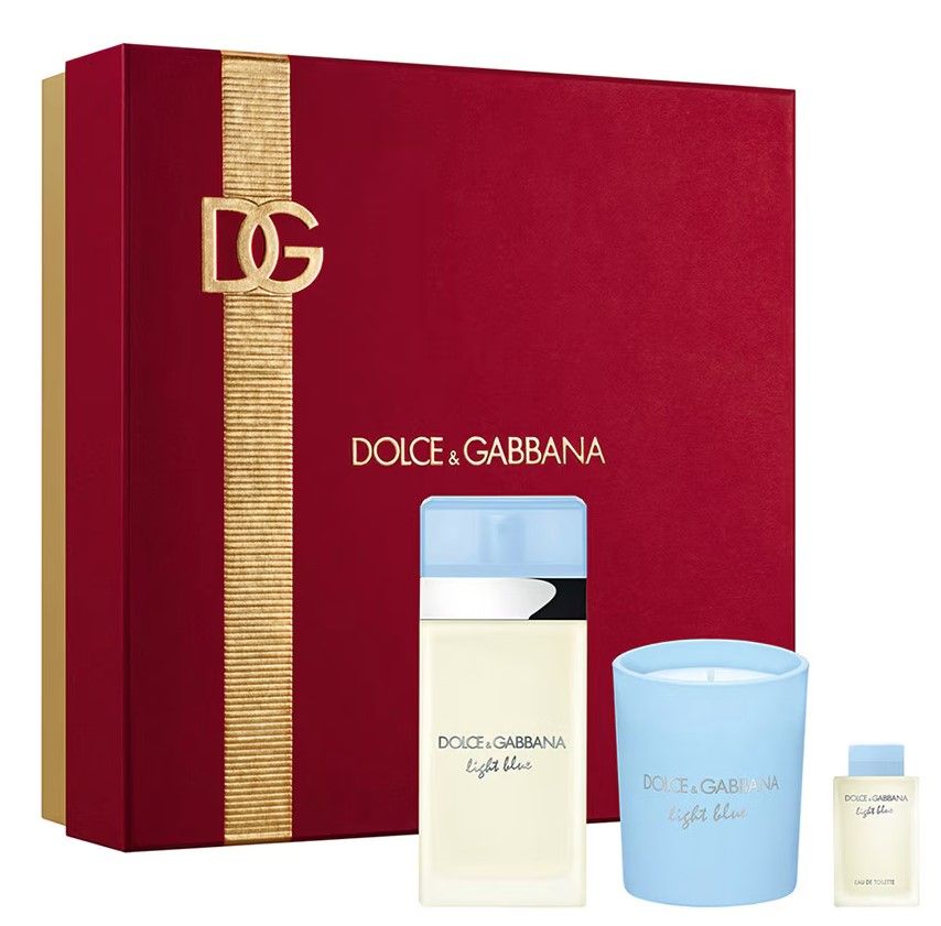 D&G Light Blue Femme Set (Apa de toaleta 50ml + Apa de toaleta 4.5ml + Lumanare)