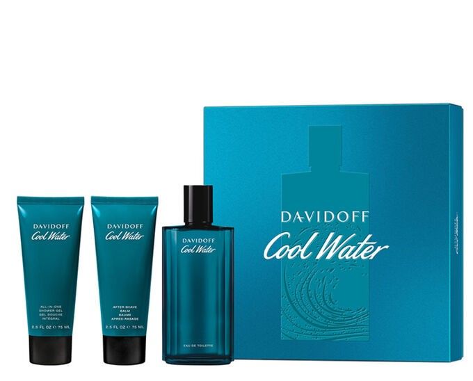 Davidoff Cool Water Man Set (Apa de toaleta 125ml + Aftershave Balsam 75ml + Gel de Dus 75ml)