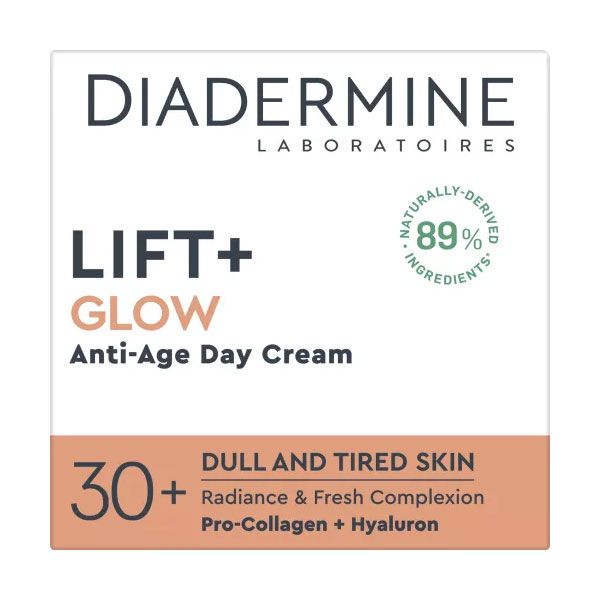 Diadermine Lift+Glow Anti-Age Day Cream Crema de zi antirid pentru ten obosit si tern 50ml