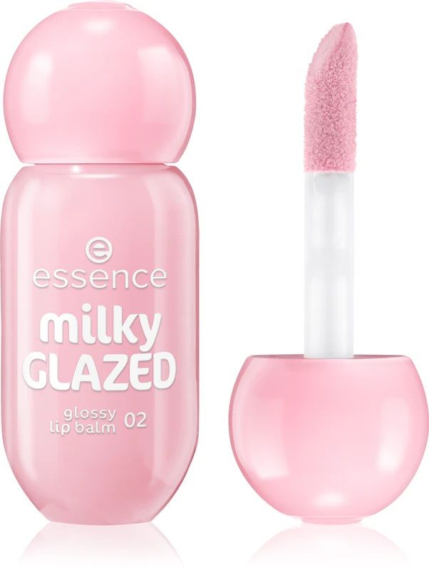 Essence Balsam de Buze Milky Glazed Glossy Lip Balm 02 Strawberry Whip 4ml
