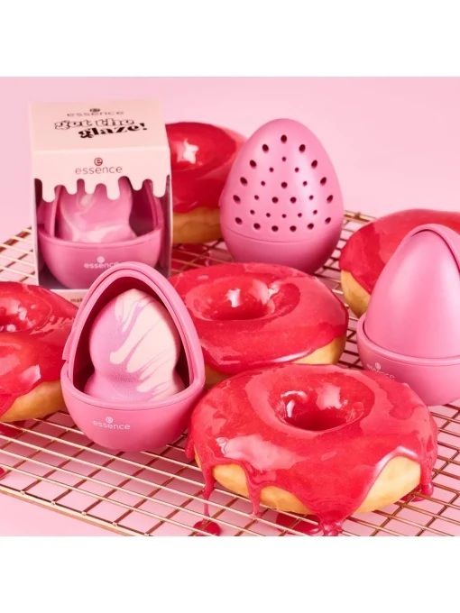 Essence Burete Machiaj Get The Glaze! Makeup Sponge&Case 01 Bake It&Glaze It