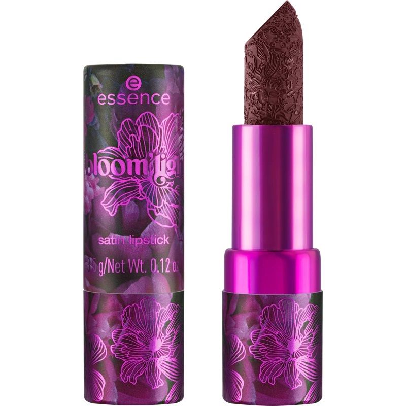 Essence Ruj In The Bloom Light Satin Lipstick 01 Kisses At Midnight 3.5g