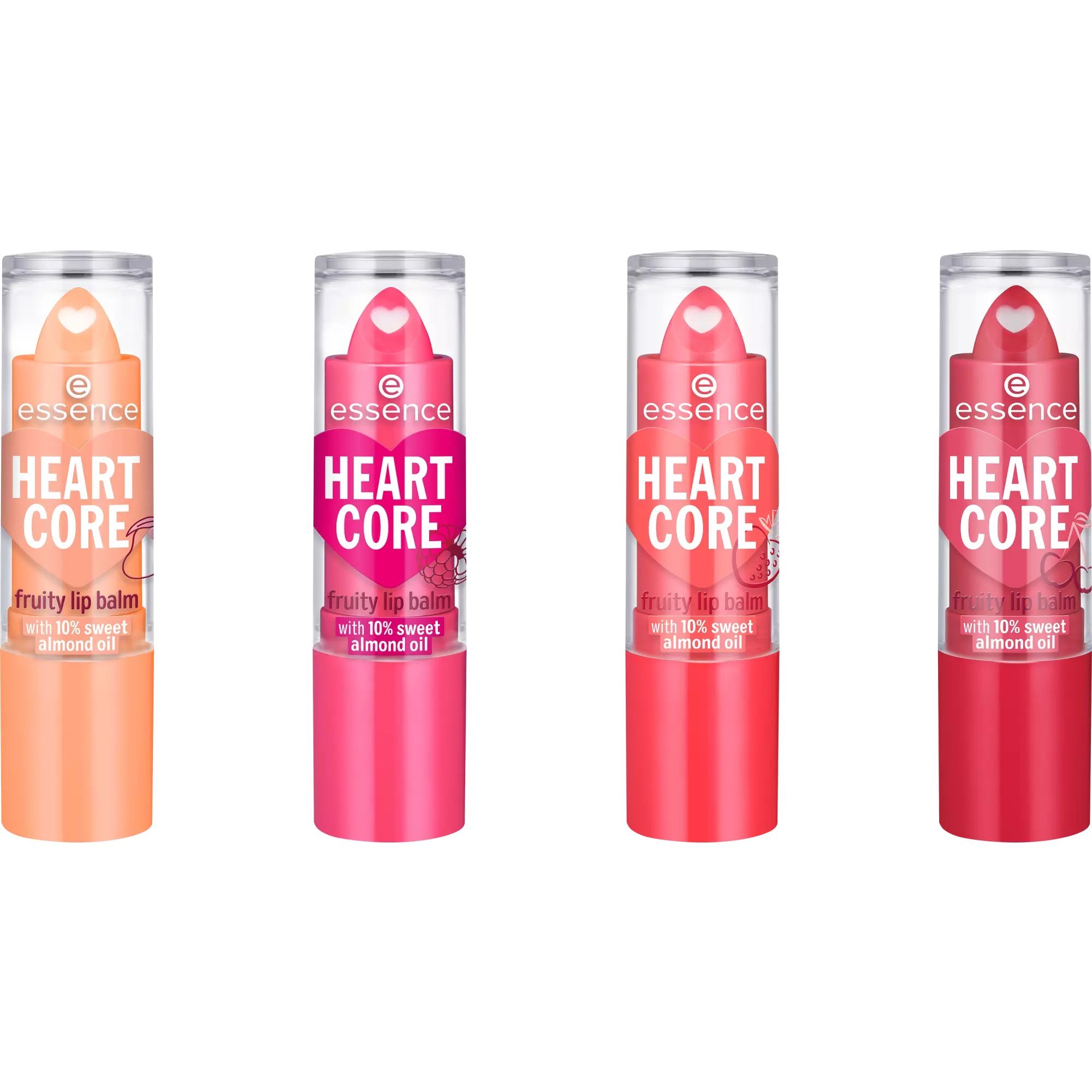 Essence Set Balsam de Buze Heart Core Fruity 4x3g