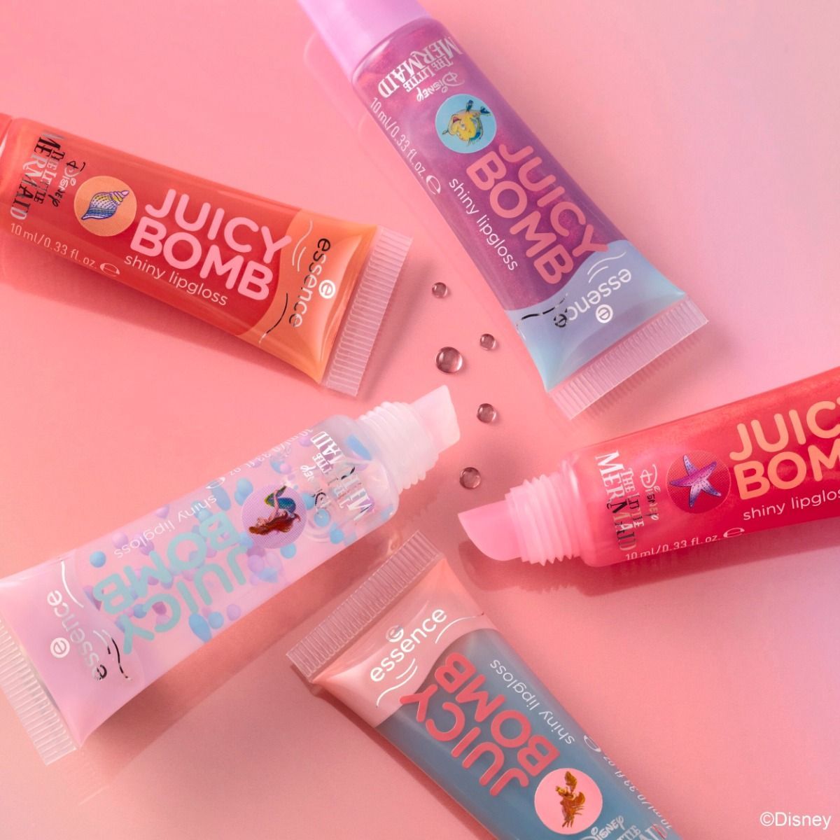 Essence Set Buze Disney The Little Mermaid Juicy Bomb Shiny Crew Lipgloss 5x10ml 