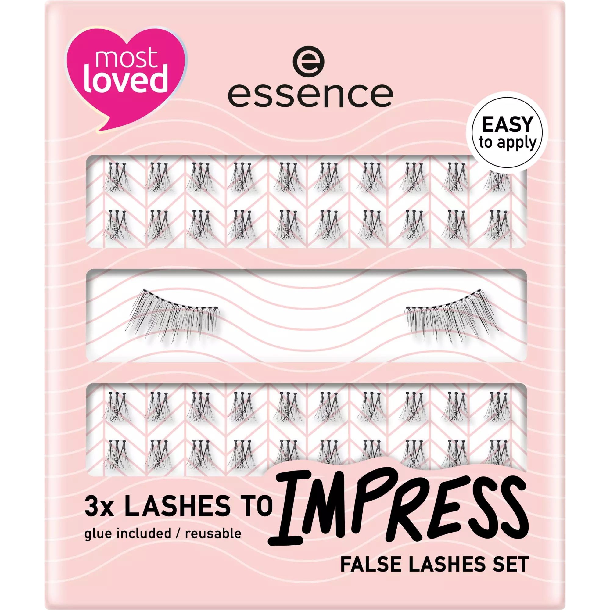 Essence Set Gene False 3x Lashes To Impress 01 Hey Pretty Lashes