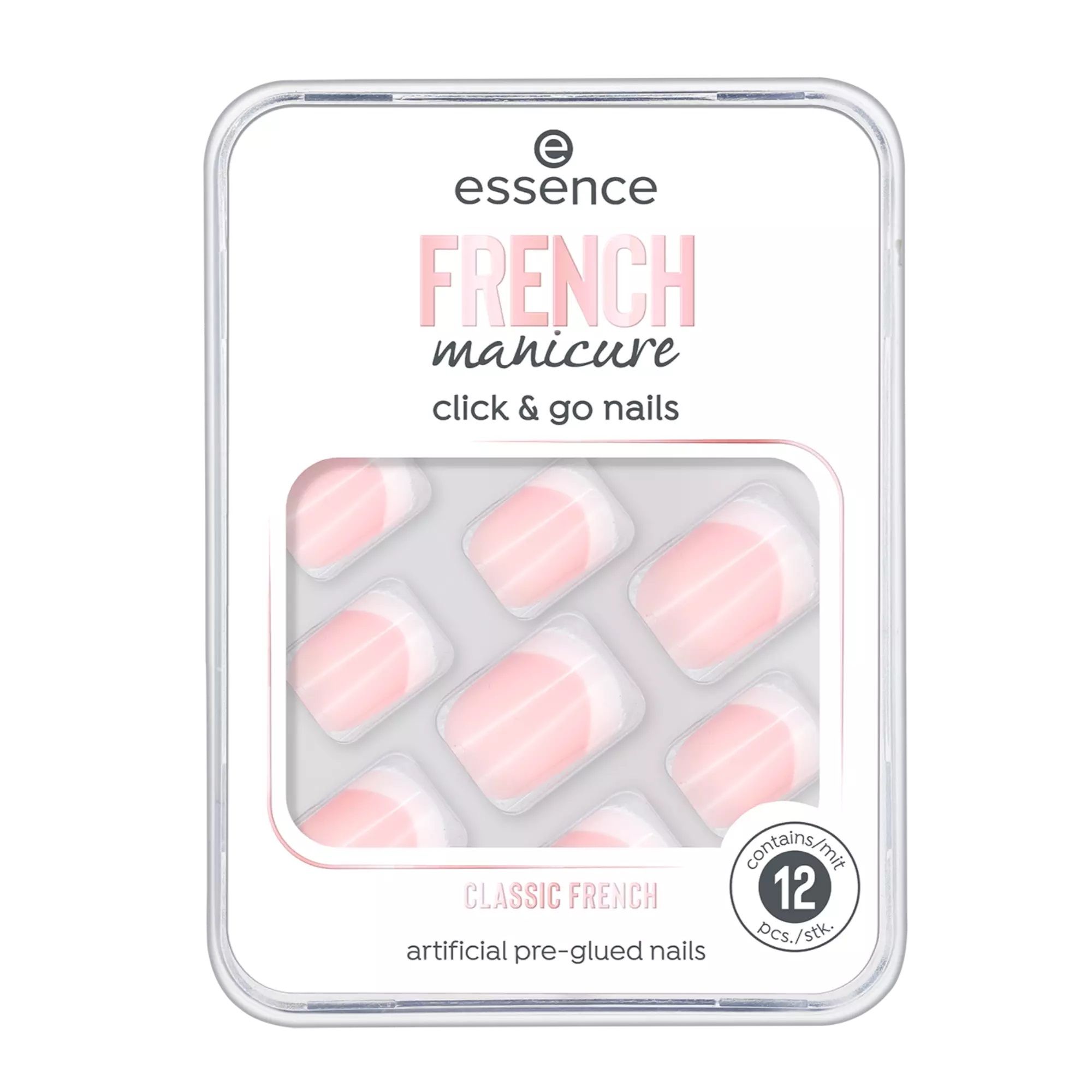 Essence Nail Art Unghii false French Manicure Click On Nails 01 Classic French