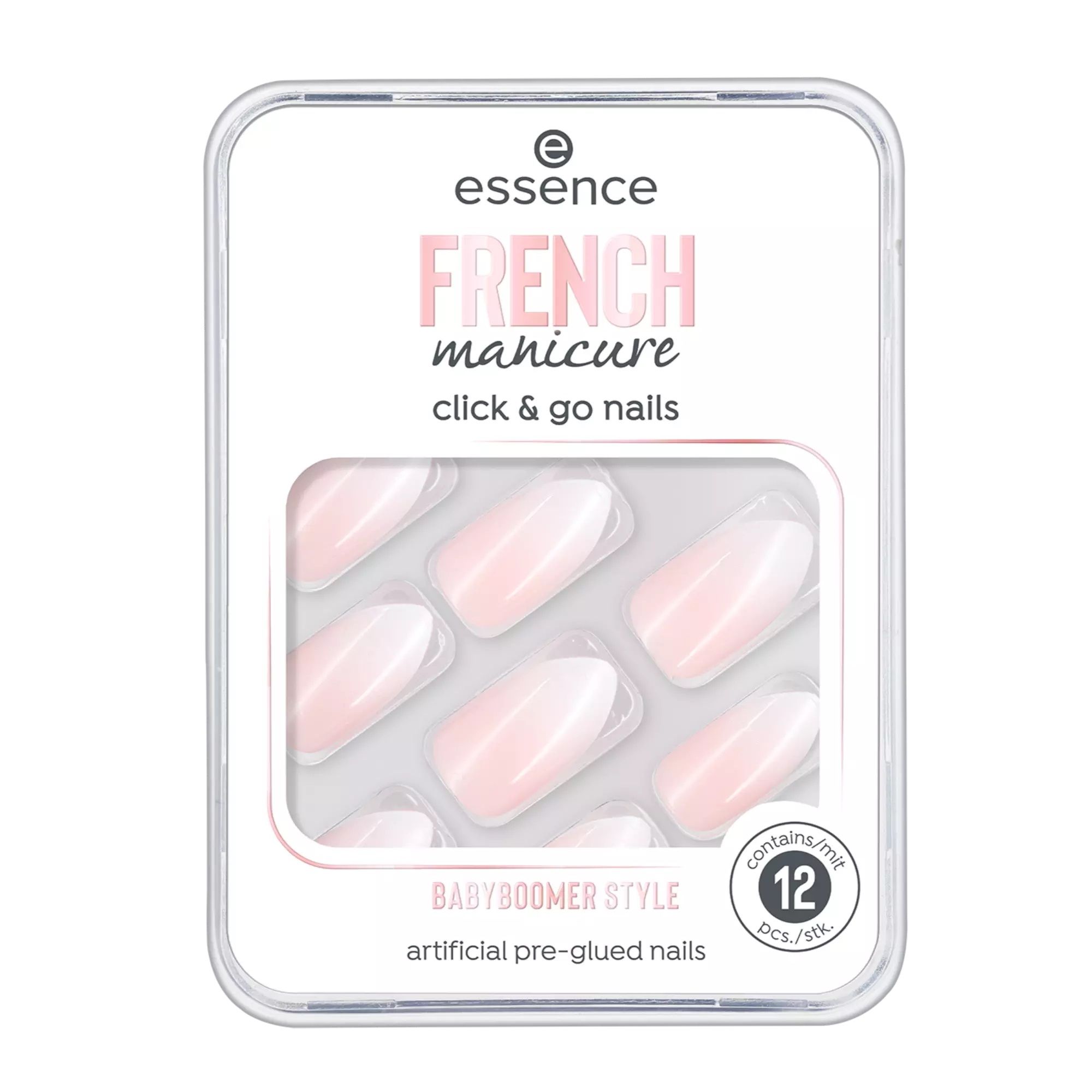 Essence Unghii false French Manicure Click On Nails 02 Babyboomer Style