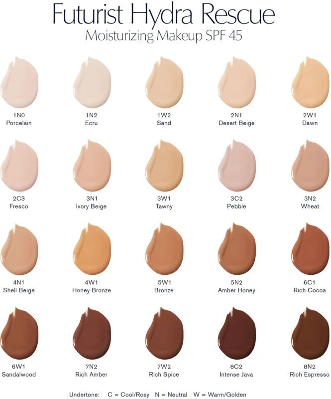 Estee Lauder Fond de Ten Futurist Hydra Rescue SPF45 Nuante