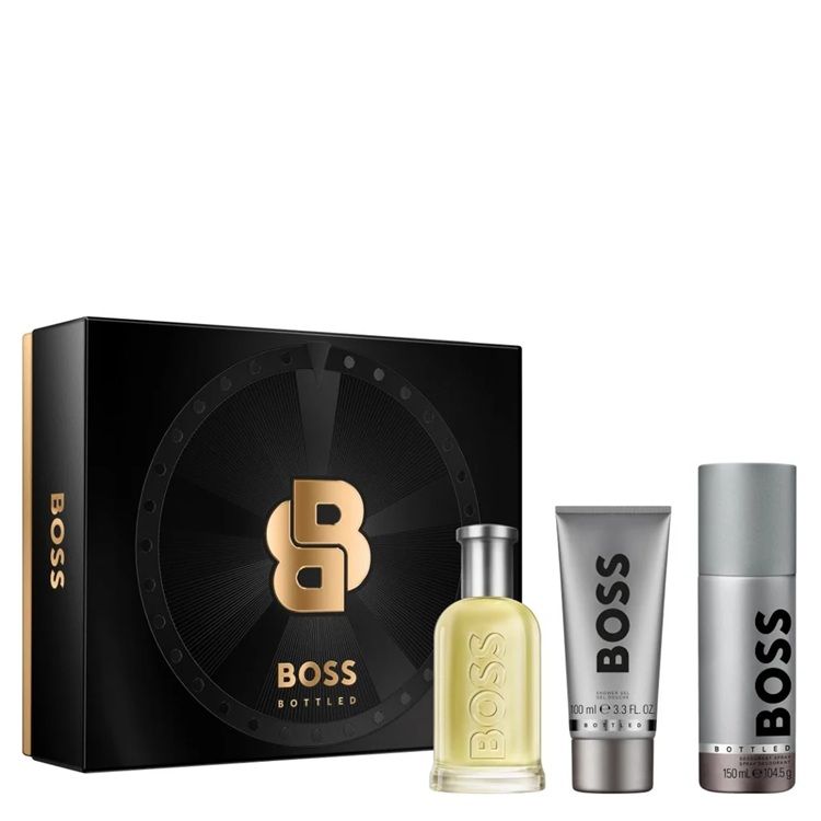 Hugo Boss Boss Bottled Set (Apa de toaleta 100ml + Deodorant Spray 150ml + Gel de dus 100ml)