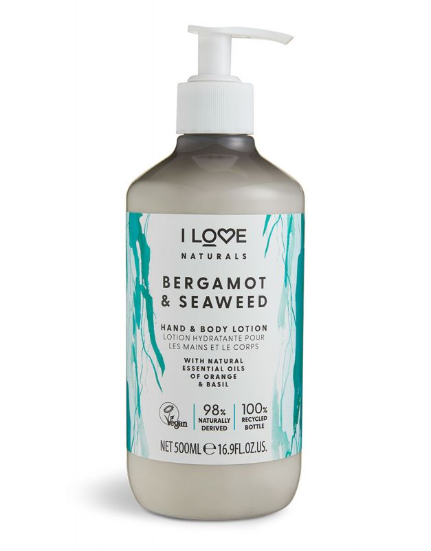 I Love Naturals Crema de Maini si Corp Bergamot&Seaweed 500ml