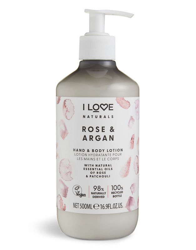 I Love Naturals Crema de Maini si Corp Rose&Argan 500ml