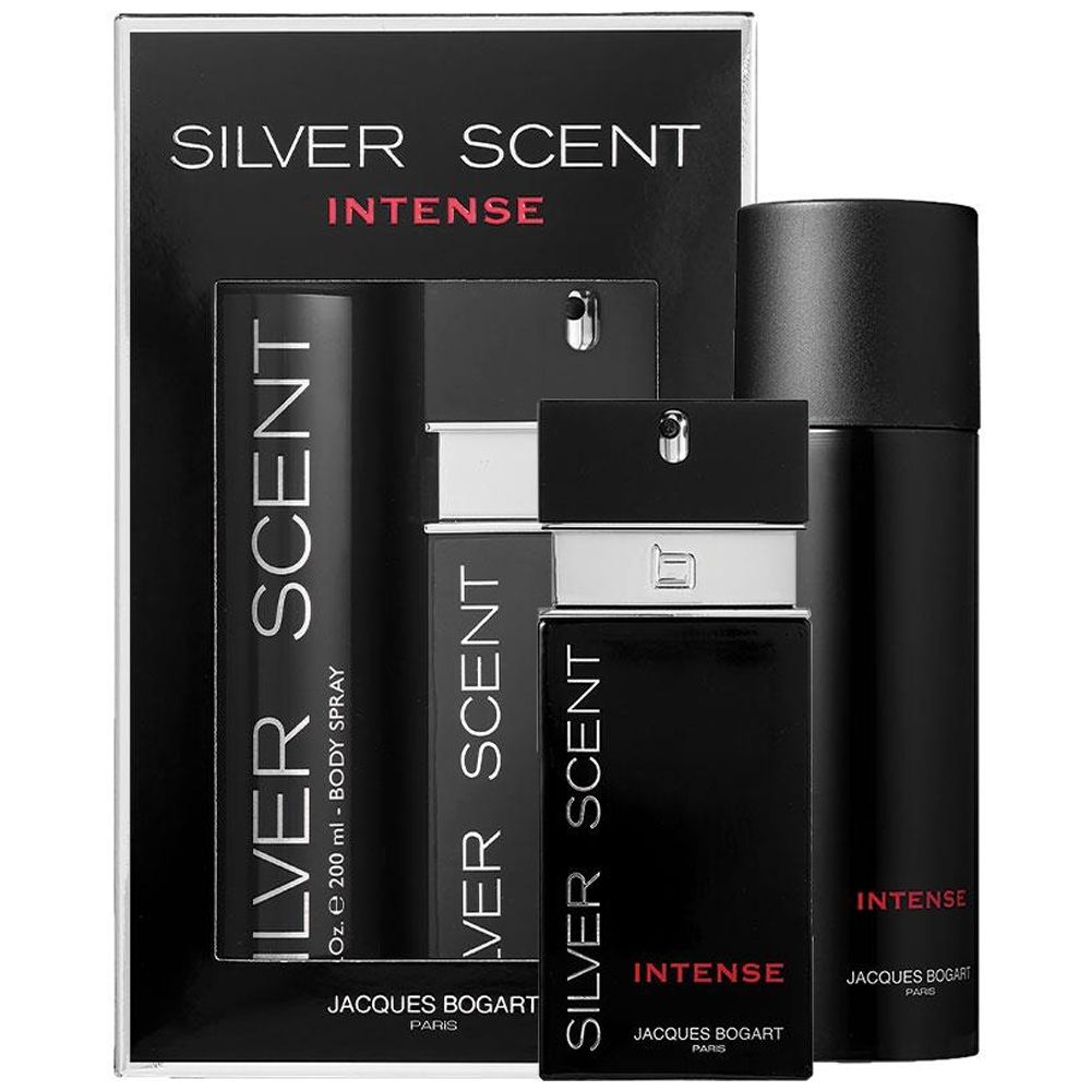 Jacques Bogart Silver Scent Intense Set (Apa de toaleta 100ml + Deodorant Spray 200ml)