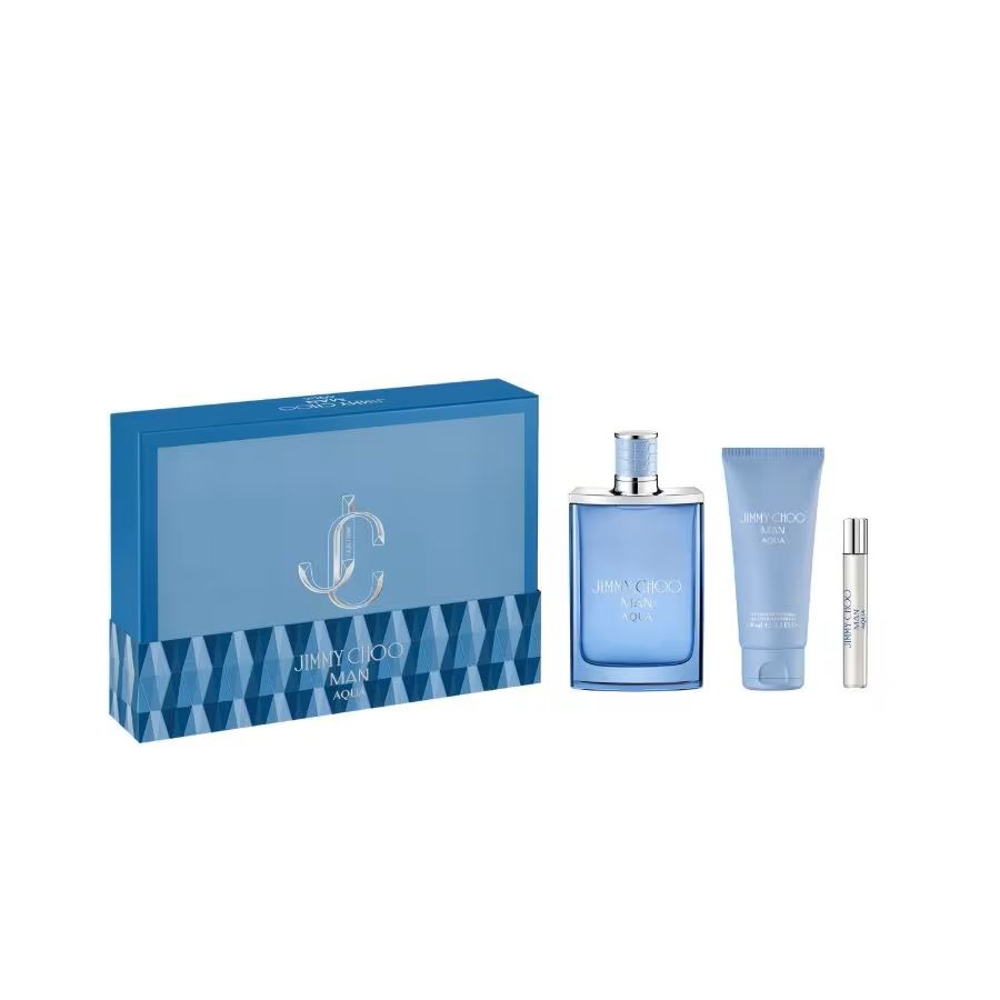 Jimmy Choo Man Aqua Set (Apa de toaleta 100ml + Apa de toaleta 7,5ml + Gel de dus 75ml)