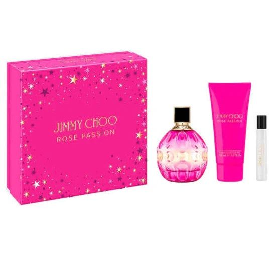 Jimmy Choo Rose Passion Set (Apa de parfum 100ml + Apa de parfum 6.5ml + Lotiune de corp 100ml)