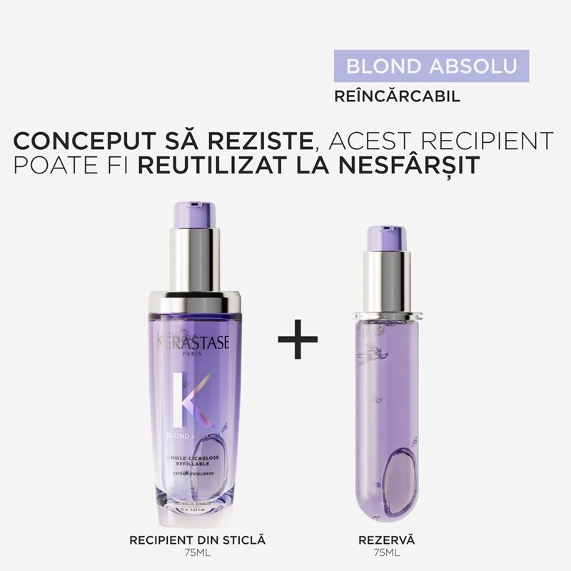 Kerastase Blond Absolu L'Huile Cicagloss Refill Rezerva Ulei reincarcabil pentru par blond 75ml