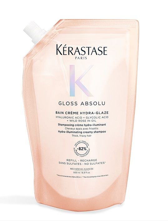 Kerastase Gloss Absolu Bain Creme Hydra-Glaze Rezerva Sampon stralucire, Par fir gros 500ml