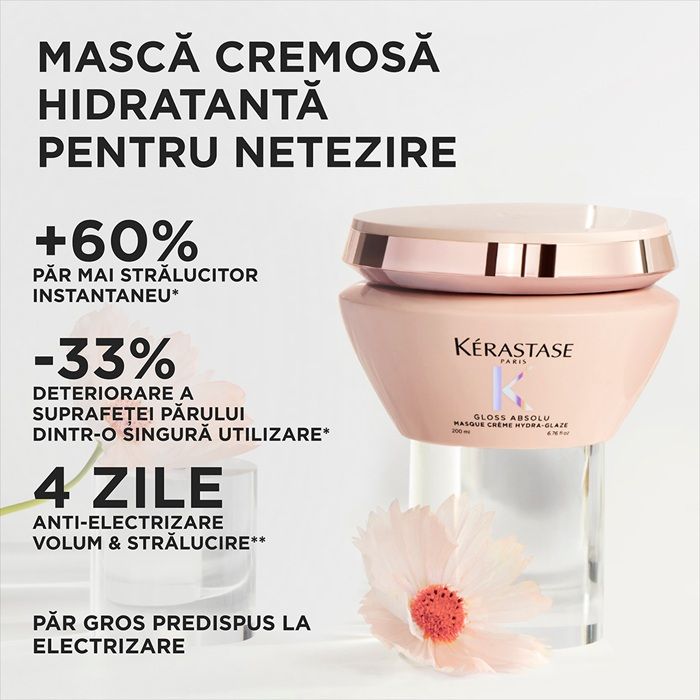 Kerastase Gloss Absolu Masque Creme Hydra-Glaze Masca beneficii