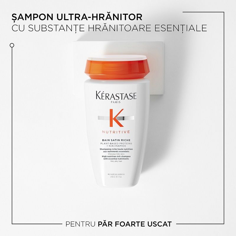 Kerastase Nutritive Bain Satin Riche Sampon hidratant pentru Par foarte Uscat 250ml