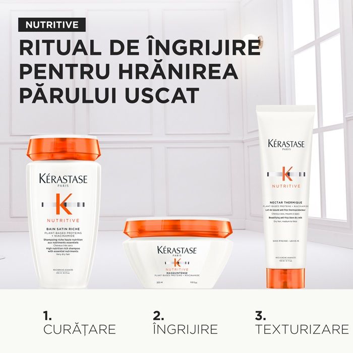 Kerastase Nutritive Set Par foarte Uscat (Sampon 250ml + Masca 200ml + Thermique 150ml)