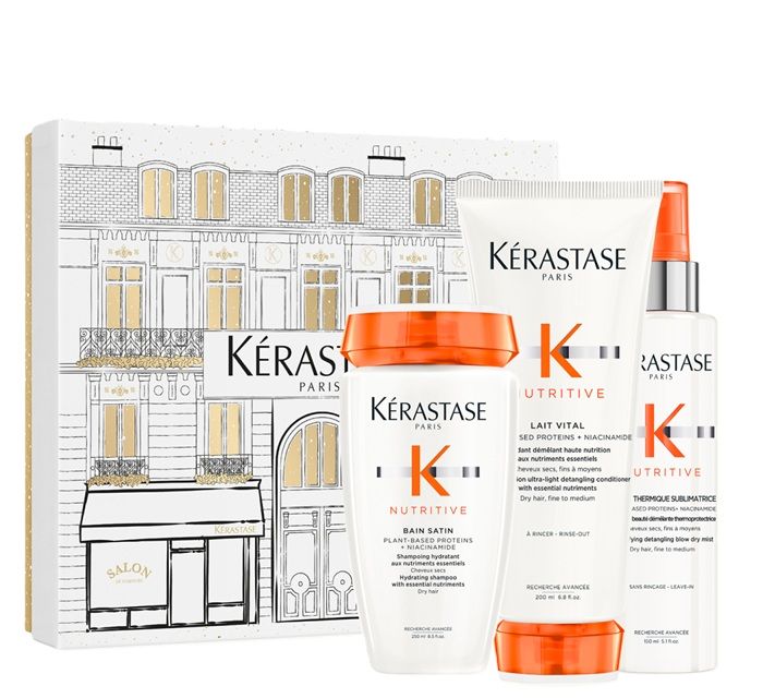 Kerastase Nutritive Set Par Uscat Fin/Mediu (Sampon 250ml + Balsam 200ml + Thermique 150ml)