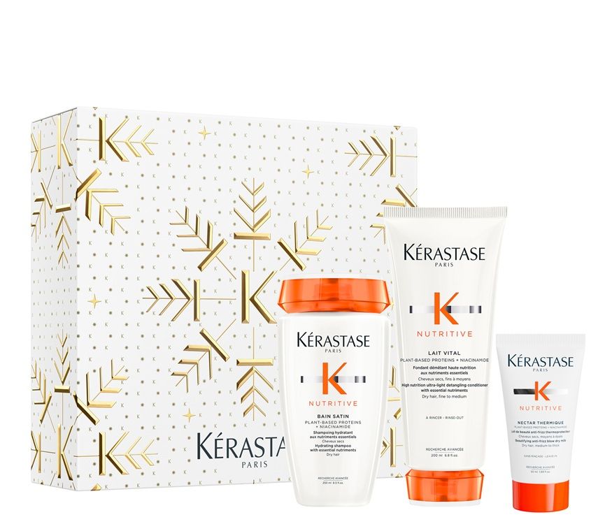 Kerastase Nutritive Set Par Uscat Fin/Mediu (Sampon 250ml + Balsam 200ml + Leave-in 50ml)