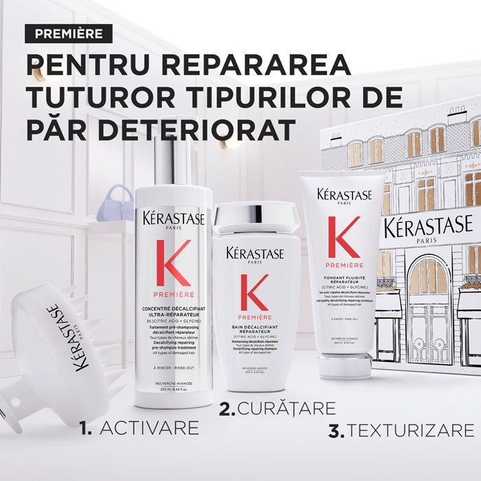 Kerastase Premiere Set Par Degradat (Sampon 250ml + Tratament pre-samponare 250ml + Balsam 200ml)