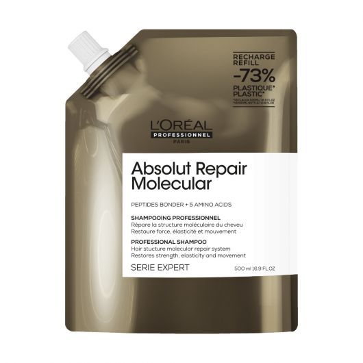 L’Oréal Professionnel Serie Expert Absolut Repair Molecular Rezerva Sampon Reparator pentru par deteriorat 500ml