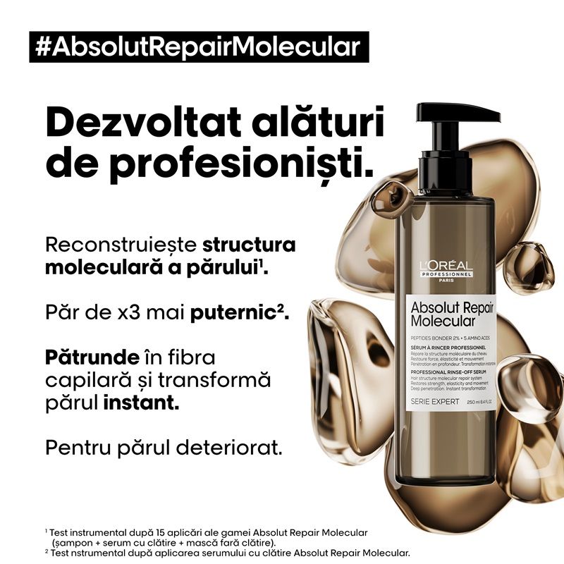 L’Oréal Professionnel Serie Expert Absolut Repair Molecular Ser Tratament reparator pentru par deteriorat 250ml
