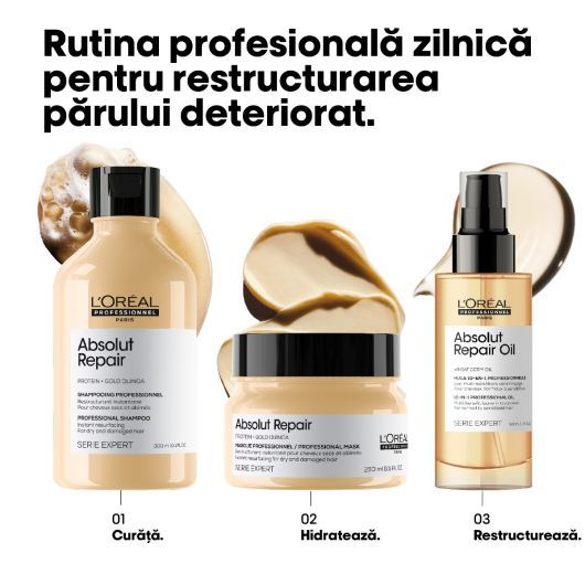 L’Oréal Professionnel Serie Expert Absolut Repair Set (Sampon 300ml+Masca 250ml+Ulei Leave-in 90m