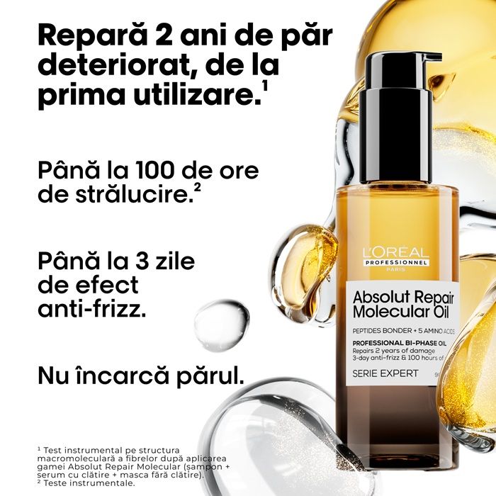 L’Oreal Professionnel Serie Expert Absolut Repair Molecular Ulei Bifazic beneficii