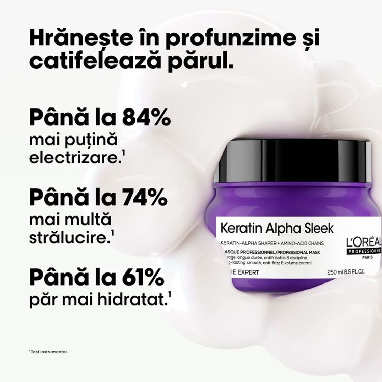 L'Oreal Professionnel Serie Expert Keratin Alpha Sleek Mask beneficii