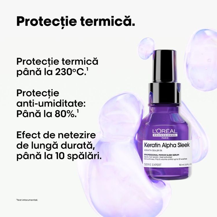 L'Oreal Professionnel Serie Expert Keratin Alpha Sleek Mirror Serum beneficii