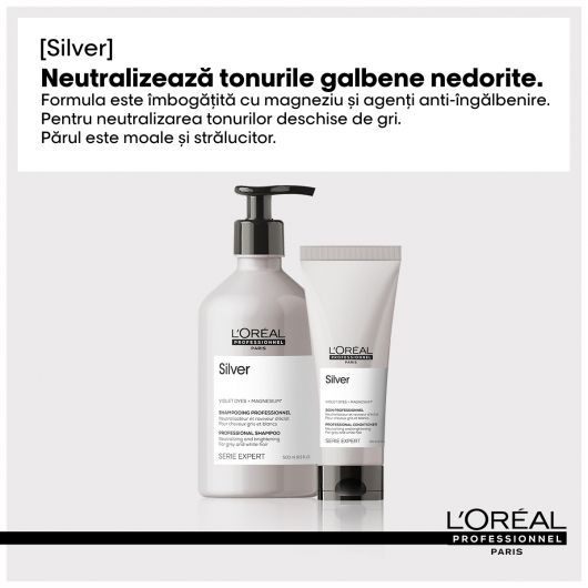 L’Oreal Professionnel Serie Expert Silver Sampon Par Grizonat/Alb 500ml
