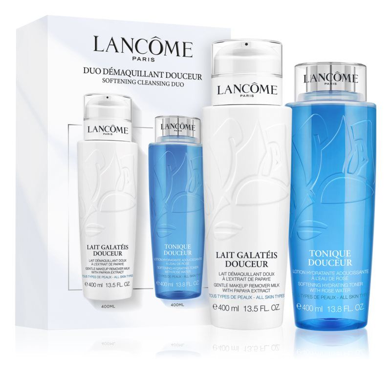 Lancome Duo Cleansing Set (Demachiant Lait Galateis Douceur 400ml + Lotiune Tonica Tonique Douceur 400ml)