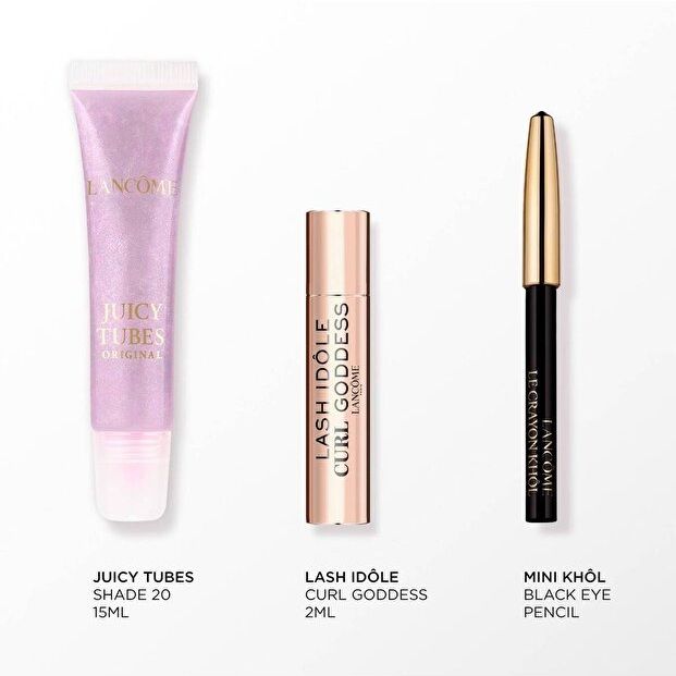 Lancome Juicy Tubes Set (Luciu de buze 15ml + Mini Creion ochi + Mini mascara) compozitie