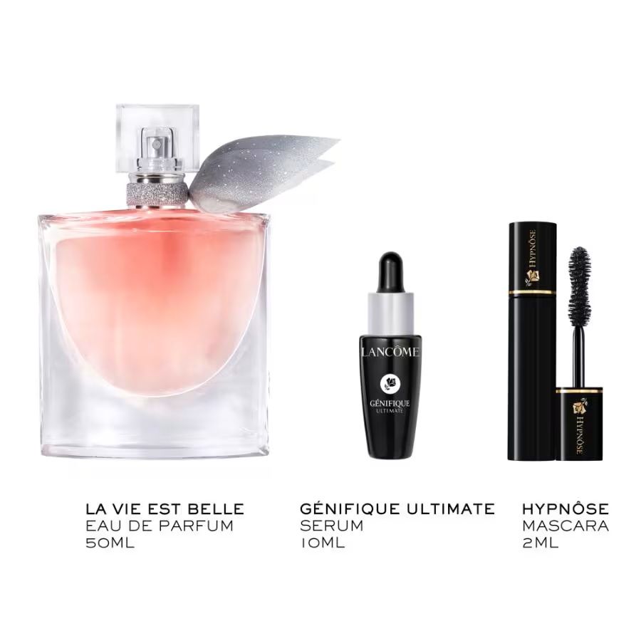 Lancome La Vie Est Belle Set (Apa de parfum 50ml + Ser Genifique 10ml + Mascara Hypnose 2ml)