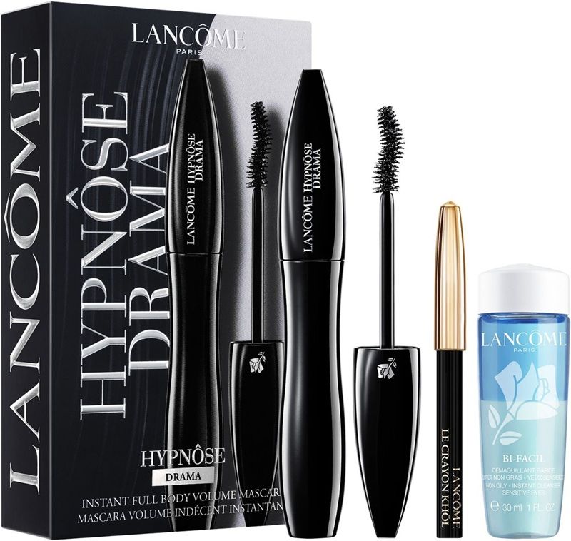 Lancome Set (Mascara Hypnose Drama 01 Excessive Black 6.5ml + Mini Creion Khol 01 Noir 0.7g + Demachiant Bifacil 30ml)