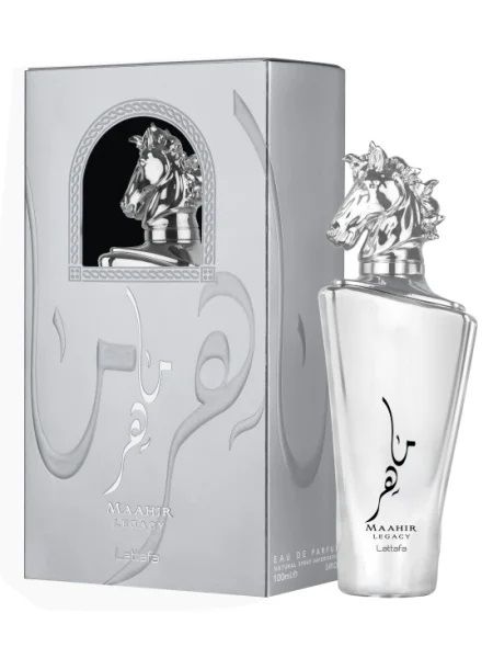 Lattafa Maahir Legacy Apa de parfum pentru barbati 100ml ambalaj