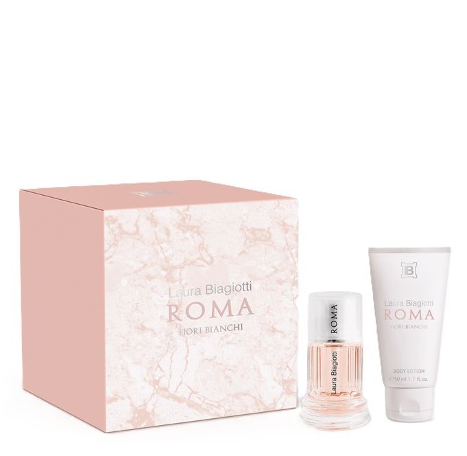 Laura Biagiotti Roma Fiori Bianchi Set (Apa de toaleta 25ml + Lotiune de corp 50ml)