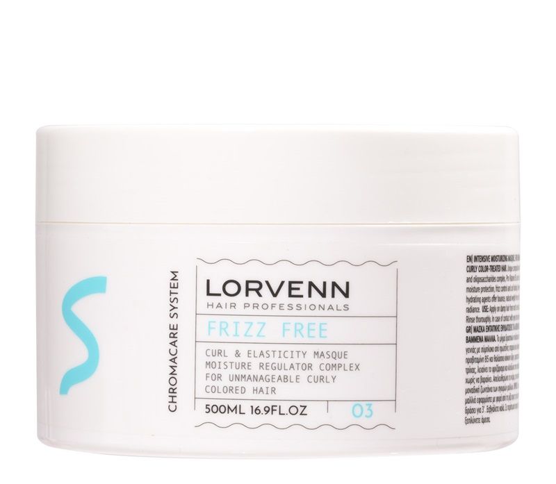 Lorvenn Frizz Free Curl&Elasticity Masque Masca Par Cret Vopsit 500ml