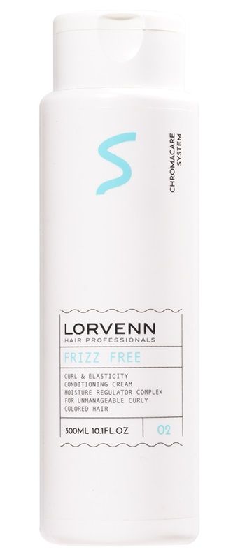 Lorvenn Frizz Free Curl Style & Elasticity Cream Conditioner Balsam Par Cret Vopsit 300ml