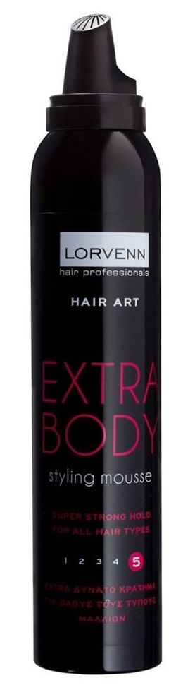Lorvenn Hair Art Extra Body Styling Mousse Spuma Par cu fixare foarte puternica 200ml