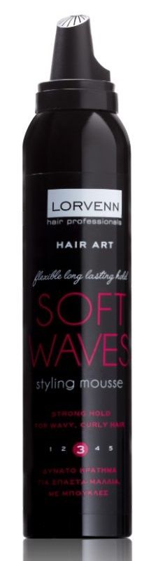 Lorvenn Hair Art Soft Waves Styling Mousse Spuma Par Ondulat/Cret cu fixare medie 200ml