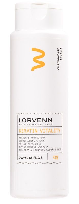Lorvenn Keratin Vitality Cream Conditioner Balsam Par Fin si Fragil 300ml